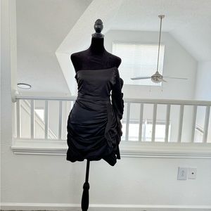 Majorelle one-shoulder ruched mini dress